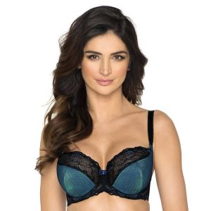 Half Padded Bra Full Figure Cups – Lace & Black Bow