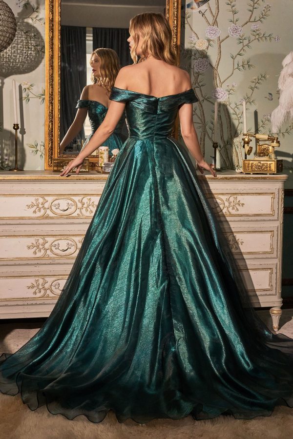 Metallic Organza Ball Gown: Sparkling Layered Silhouette - Image 2