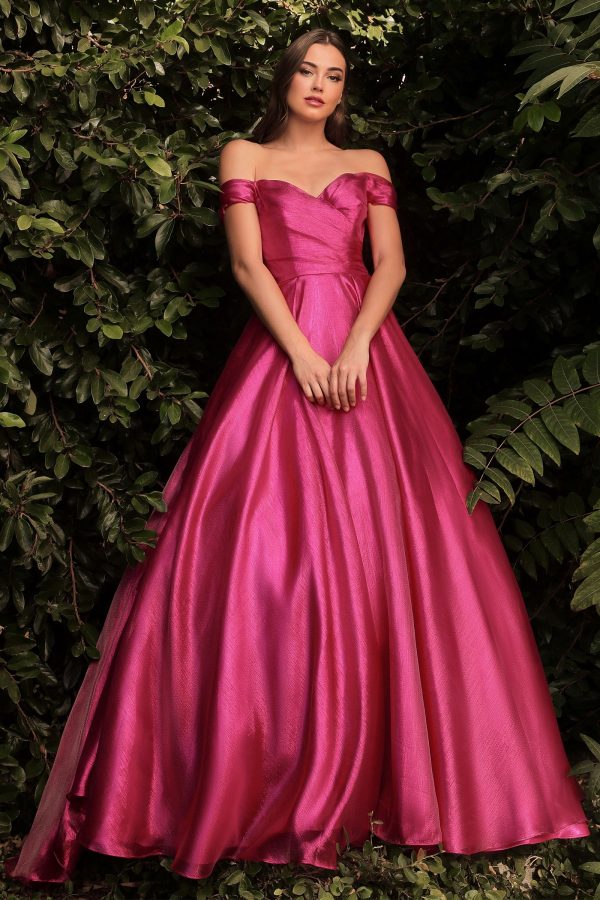 Metallic Organza Ball Gown: Sparkling Layered Silhouette