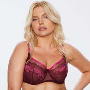 sheer mesh lace full-figure bra Kinga Love Promise