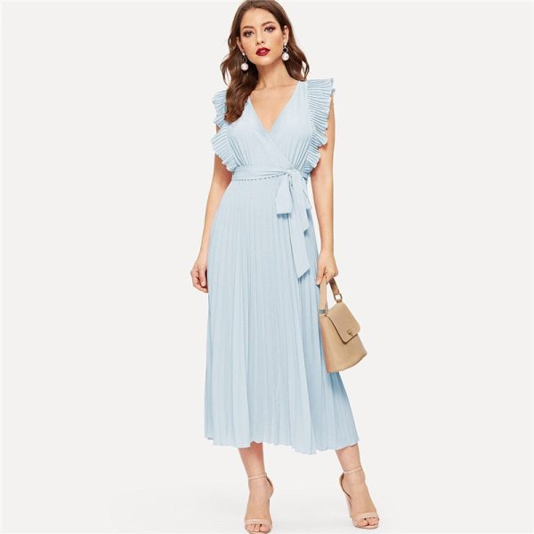 Wrap Knot Summer Dress: Breathable High-Waist A‑Line - Image 4
