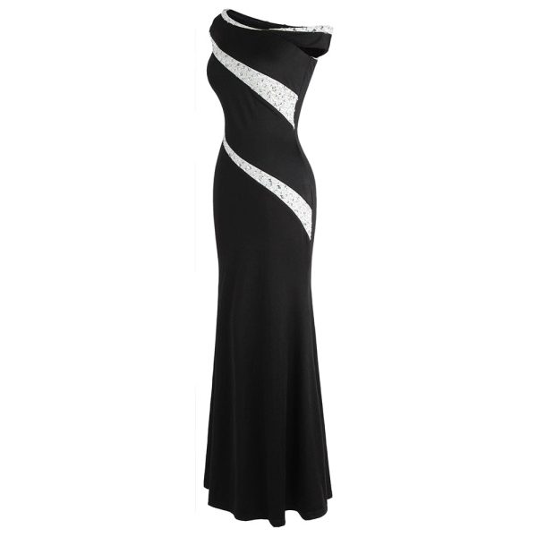 Cap Sleeve Beading: Floor‑Length Mermaid Dress Sparkle - Image 2