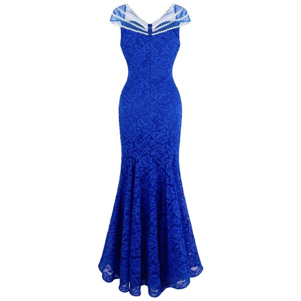 Cap Sleeve Mermaid Gown With Beaded Lace - Image 5
