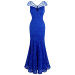 Cap Sleeve Mermaid Gown With Beaded Lace