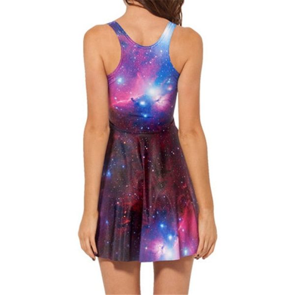 Purple Reversible Skater Dress – Petite Fit & Flare Boho Chic - Image 3