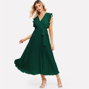 Wrap Knot Summer Dress: Breathable High-Waist A‑Line