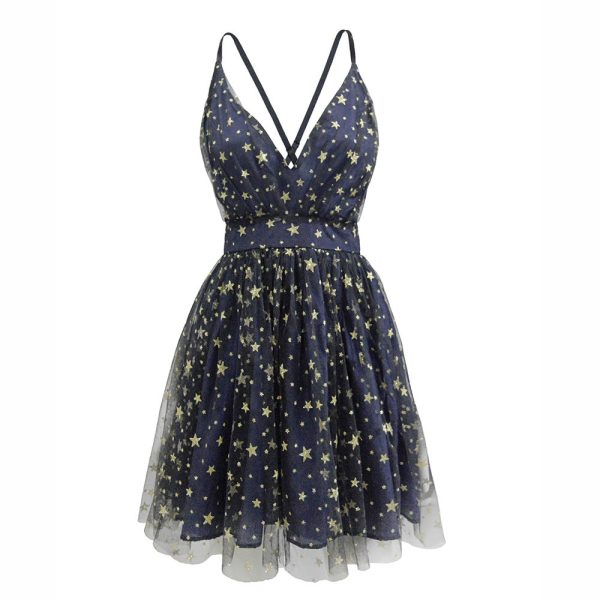 Princess dress V‑neck sparkle sequin backless club