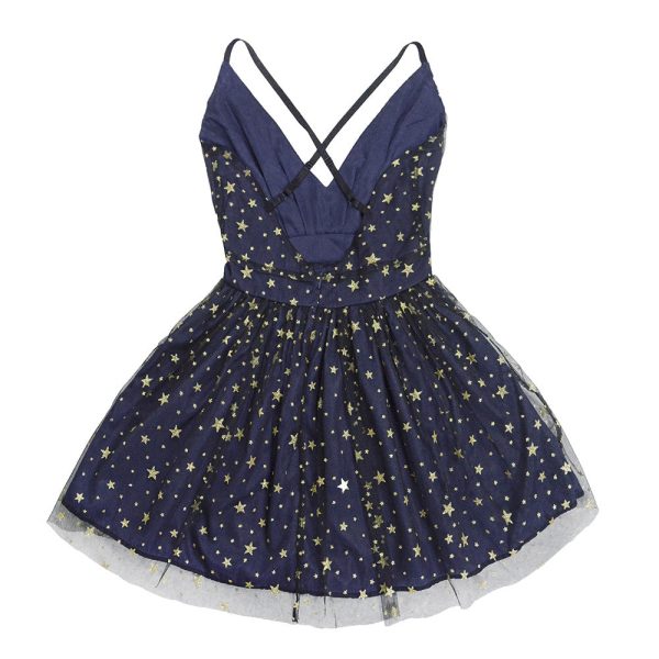 Princess dress V‑neck sparkle sequin backless club - Image 4