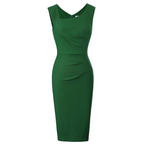 V‑neck Low‑cut Sleeveless Bodycon Vest Dress – Summer Silk & Cotton Blend