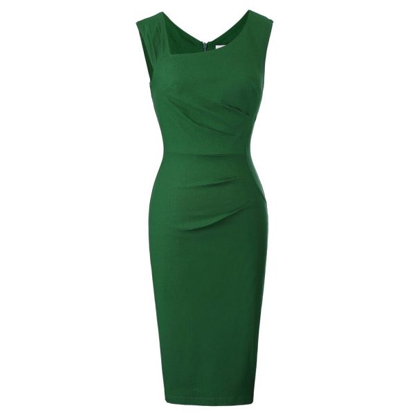 V‑neck Low‑cut Sleeveless Bodycon Vest Dress – Summer Silk & Cotton Blend - Image 5