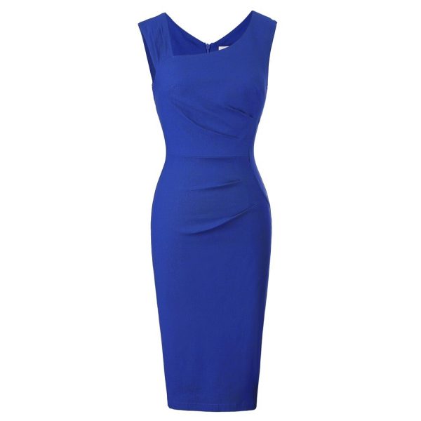 V‑neck Low‑cut Sleeveless Bodycon Vest Dress – Summer Silk & Cotton Blend - Image 2