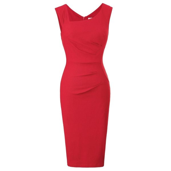 V‑neck Low‑cut Sleeveless Bodycon Vest Dress – Summer Silk & Cotton Blend - Image 3