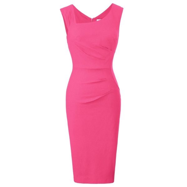 V‑neck Low‑cut Sleeveless Bodycon Vest Dress – Summer Silk & Cotton Blend - Image 4