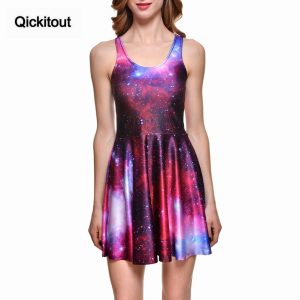 REVERSIBLE SKATER DRESS - Purple Pleated Mini Skirt
