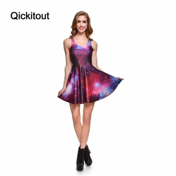 REVERSIBLE SKATER DRESS - Purple Pleated Mini Skirt - Image 2