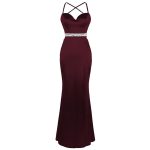 Luxury Birthday Party Gown - Bold Red Beaded Silhouette