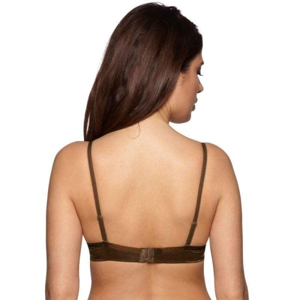 Sheer Molded Bra Rich Brown – Seamless Support & Gold Charm - Image 2