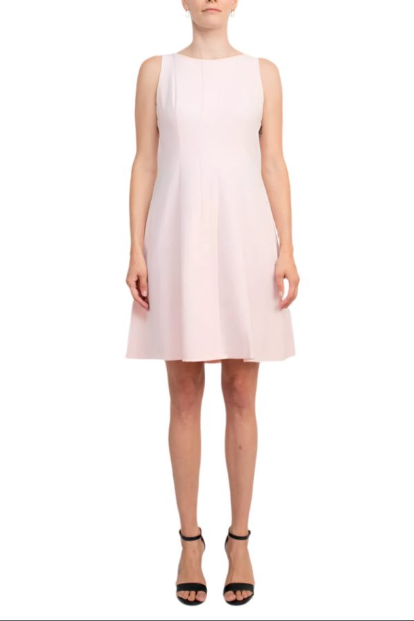 T Tahari Dress: Crepe Boat‑Neck with Banded Waist - Image 10