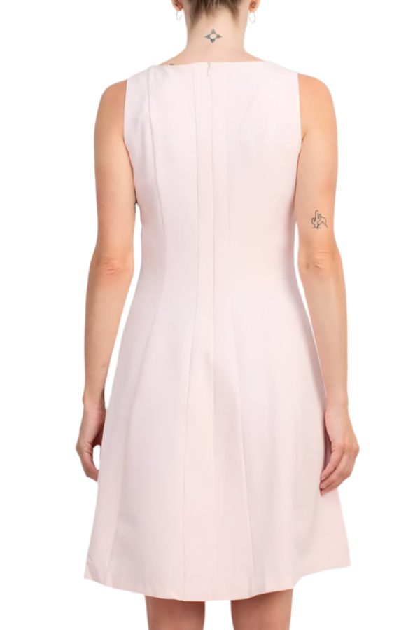 T Tahari Dress: Crepe Boat‑Neck with Banded Waist - Image 4