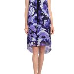 Scoop Neck Sleeveless Dress Chiffon Overlay Stretch Comfort