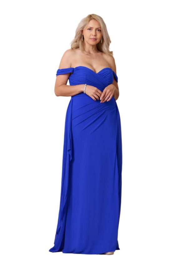 Dylan & Davids Off-Shoulder Gown: Glittering Shimmer & Slit - Image 31