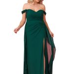 Dylan & Davids Off-Shoulder Gown: Glittering Shimmer & Slit