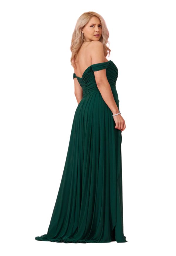 Dylan & Davids Off-Shoulder Gown: Glittering Shimmer & Slit - Image 3