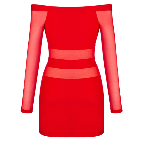 Sexy red dress Axami Party – Microfiber Tulle Design - Image 4