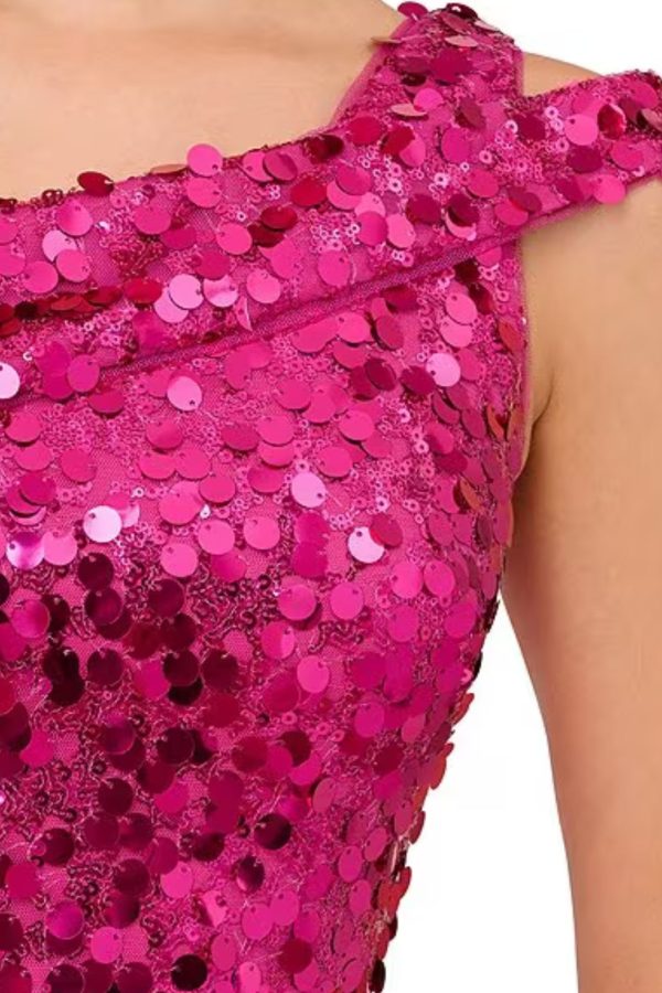 Adrianna Papell Sequin One-Shoulder Sheath Dress – Shimmer - Image 3