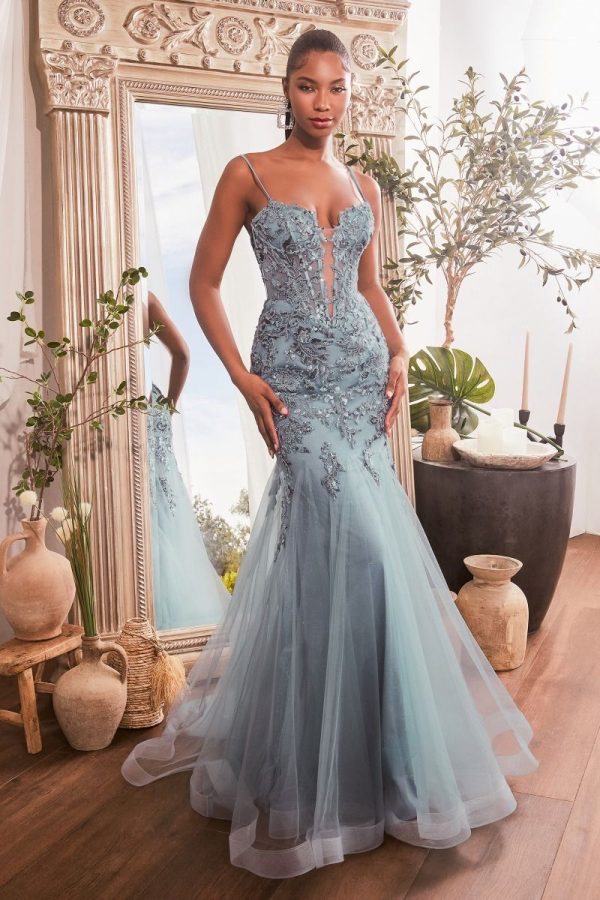 Sequin Mermaid Gown – Floral Sparkle for Party Nights - Image 6