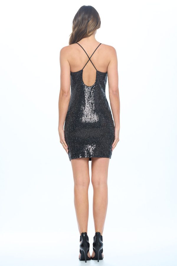 Bold Sequins Slip Bodycon Dress – Open Back & Made in USA - Image 6