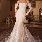 Lace Mermaid Bridal Gown With Removable Sleeves